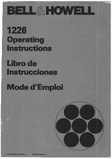 Bell and Howell 1226 manual. Camera Instructions.